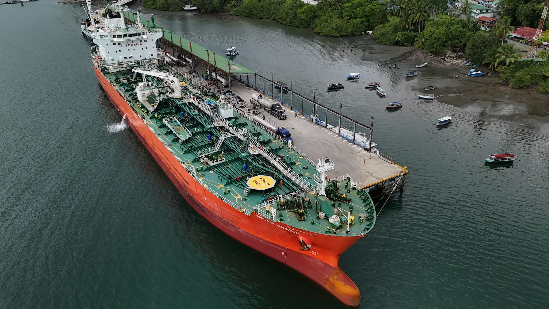 Tanker operations at Golfito port Costa Rica — liquid bulk agency
